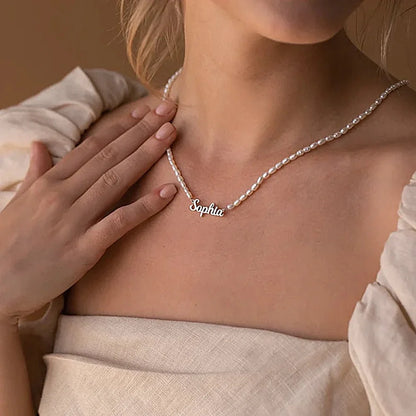 BowLift | Feminine Personalized Name Pearl Necklace