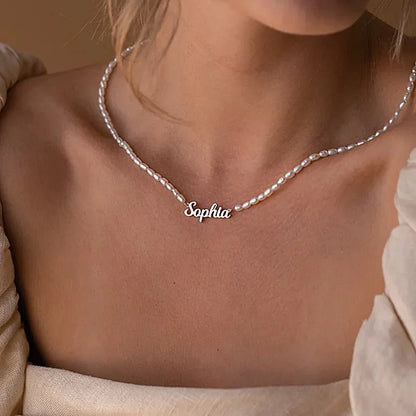 BowLift | Feminine Personalized Name Pearl Necklace