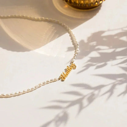 BowLift | Feminine Personalized Name Pearl Necklace