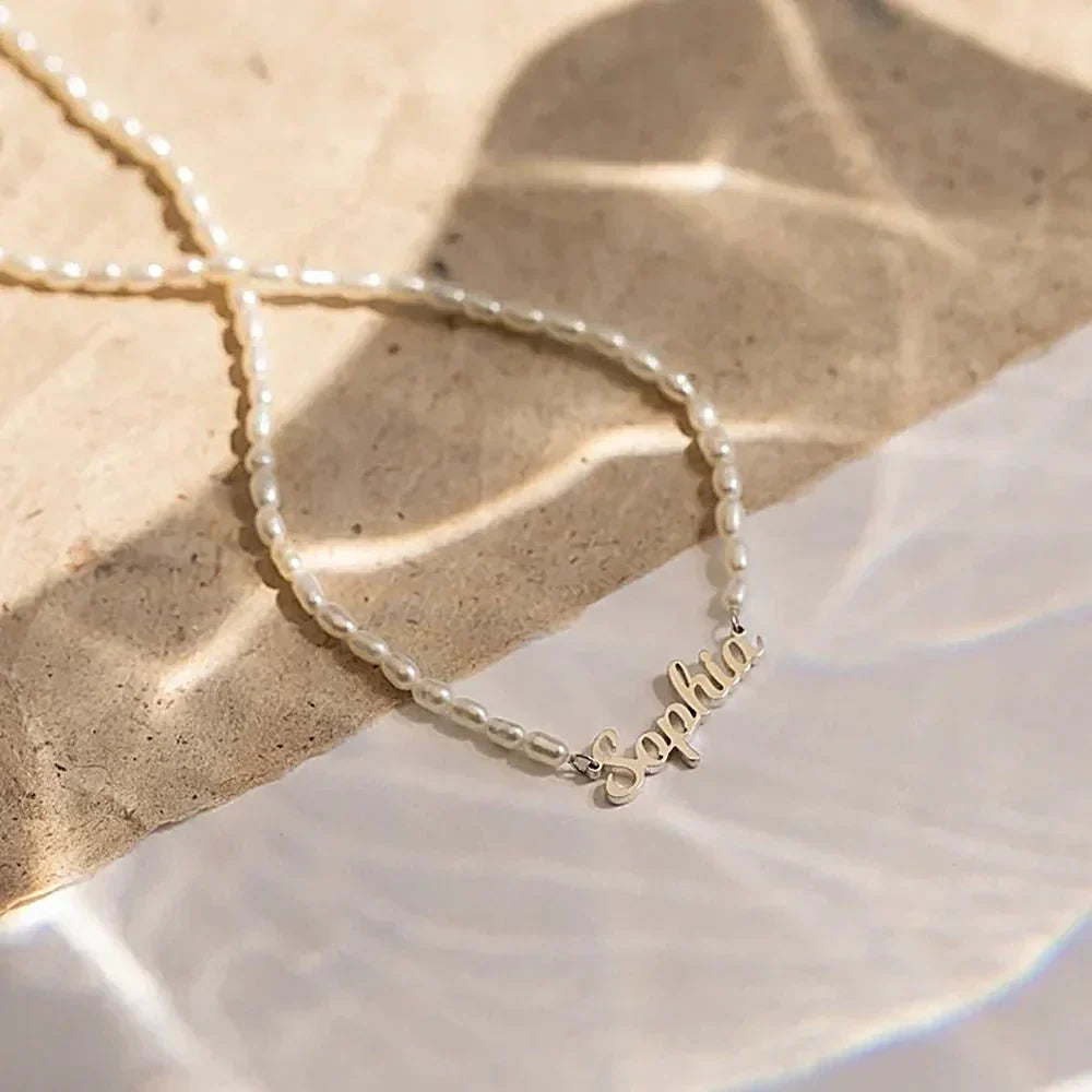 BowLift | Feminine Personalized Name Pearl Necklace