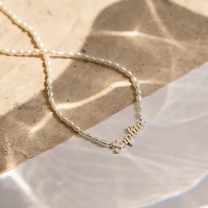BowLift | Feminine Personalized Name Pearl Necklace