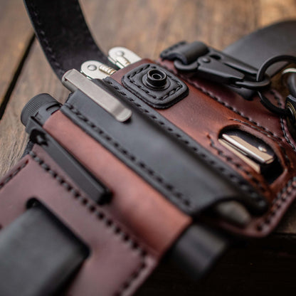 Skanto | Cowhide Leather Owl Buckle Tactical Multi-Tool Belt Sheath