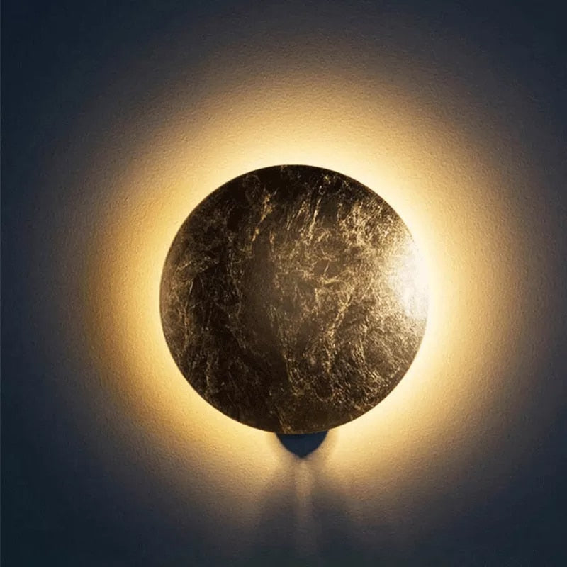 Skanto | GoldVeil - Nordic Modern Creative Bedroom Eclipse LED Art Wall Lamp