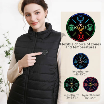 Skanto | 9-Zone USB Heated Vest | Rechargeable, Adjustable Heat Control & Ideal for Outdoor Activities