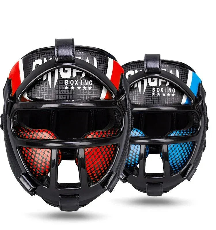 Skanto | Fightguard Premium Headguard with Face Mask – Full Head and Face Protection for Sparring, Muay Thai, Taekwondo, and Martial Arts Training