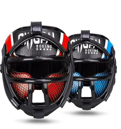 Skanto | Fightguard Premium Headguard with Face Mask – Full Head and Face Protection for Sparring, Muay Thai, Taekwondo, and Martial Arts Training