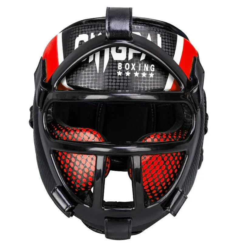 Skanto | Fightguard Premium Headguard with Face Mask – Full Head and Face Protection for Sparring, Muay Thai, Taekwondo, and Martial Arts Training