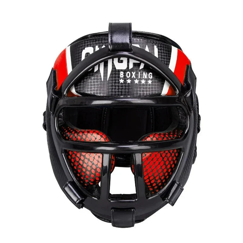 Skanto | Fightguard Premium Headguard with Face Mask – Full Head and Face Protection for Sparring, Muay Thai, Taekwondo, and Martial Arts Training