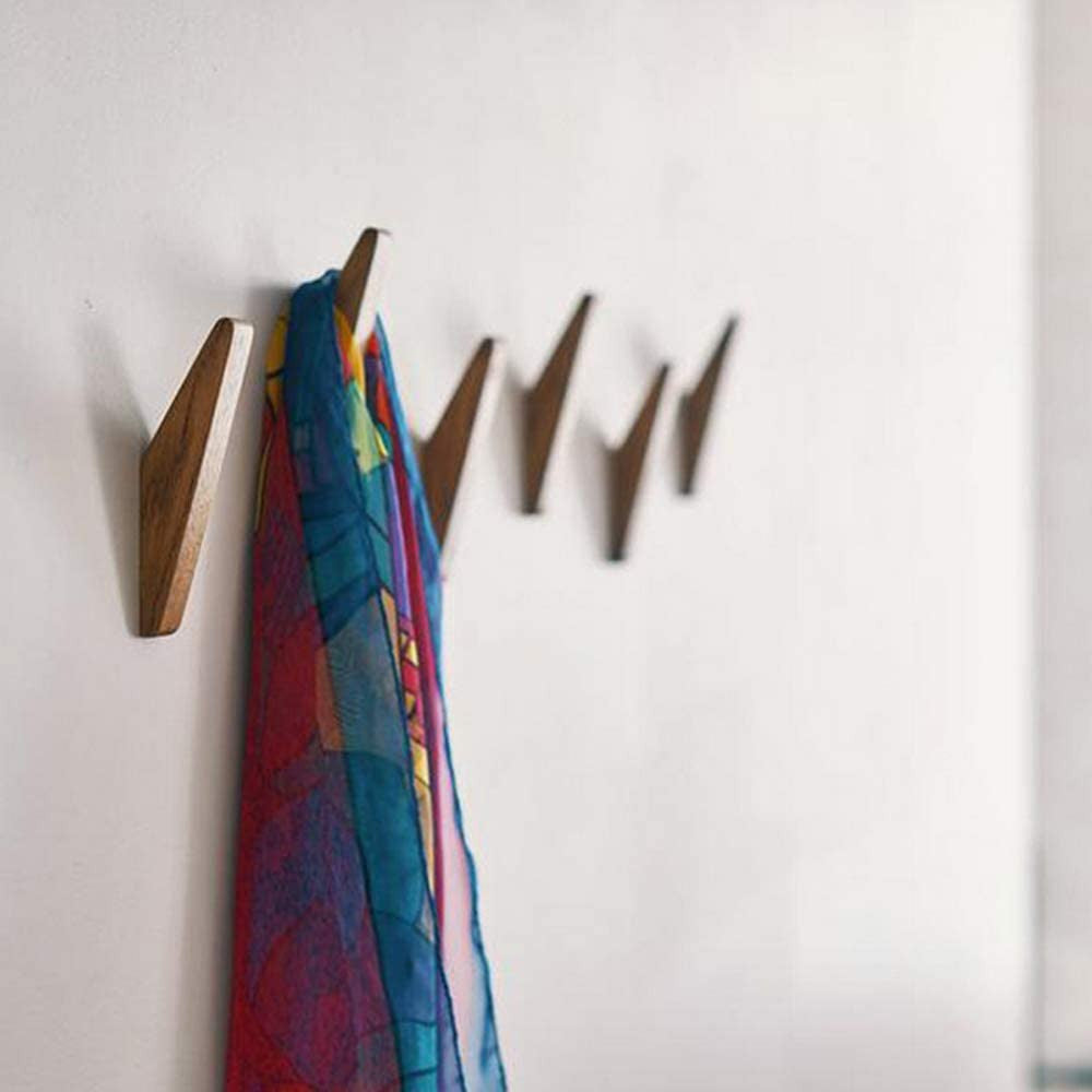 Skanto | Scandi Set of 6 Wooden Coat Hooks