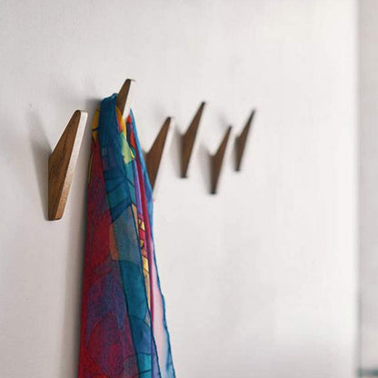 Skanto | Scandi Set of 6 Wooden Coat Hooks