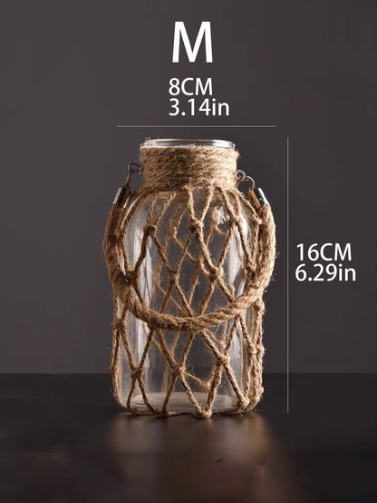 Rustic Hanging Glass Vases