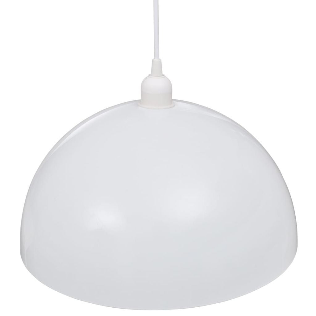 Set of 2 white half-sphere ceiling lamps