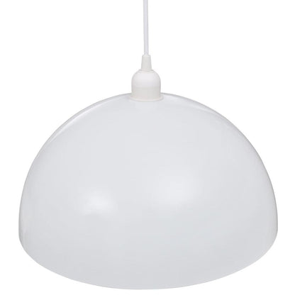 Set of 2 white half-sphere ceiling lamps