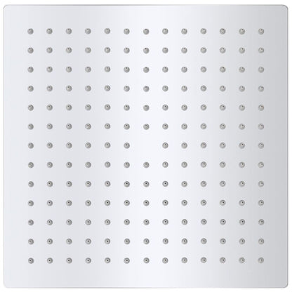 Stainless steel square rain shower head - 25x25 cm