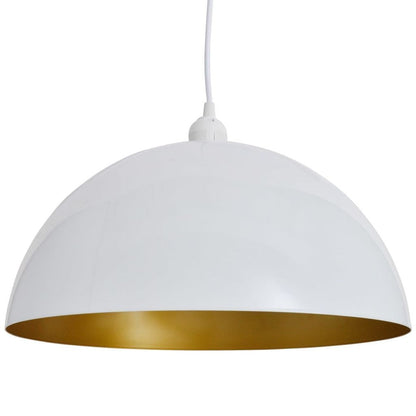 Set of 2 white half-sphere ceiling lamps