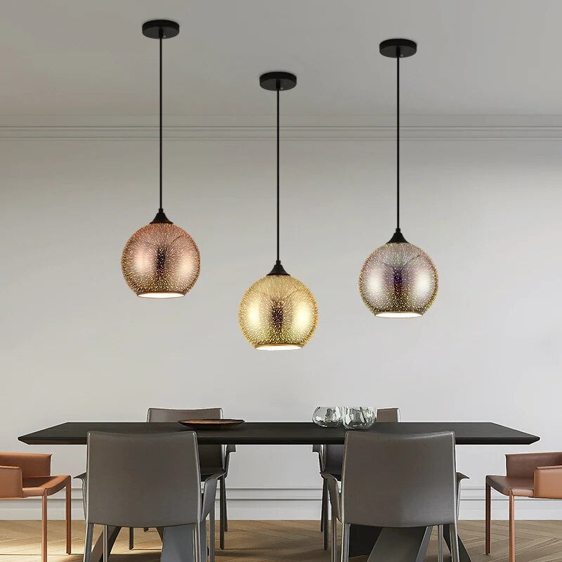 BowLift | Perforated Glass Ceiling Light