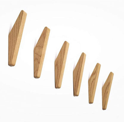 Skanto | Scandi Set of 6 Wooden Coat Hooks