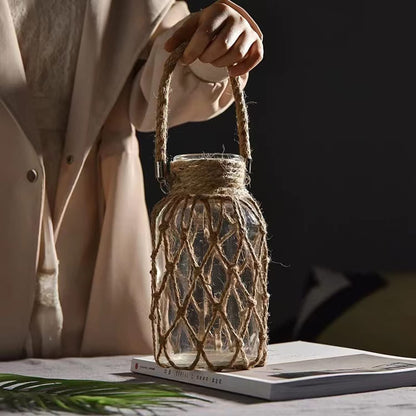Rustic Hanging Glass Vases