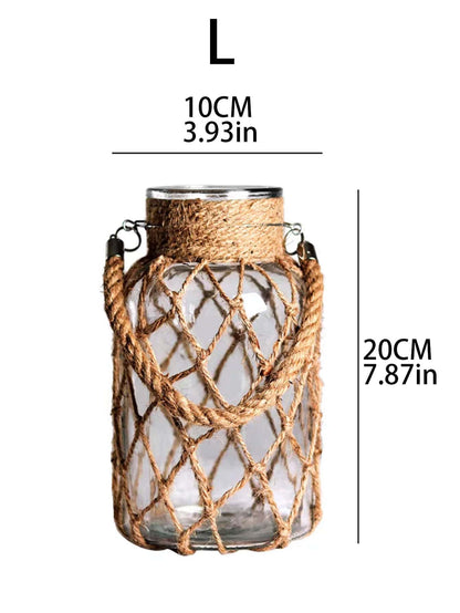 Rustic Hanging Glass Vases