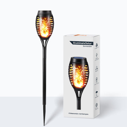 Solar-powered Garden Torch with Flame Effect - LED Outdoor Light, Weatherproof and Energy-saving | Karnz