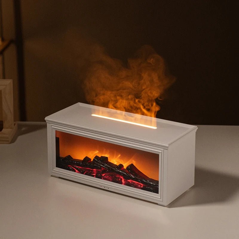 BowLift | FlameAura – Aromatherapy Fireplace Diffuser with 7 LED Colors