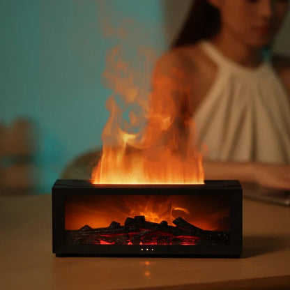 Skanto | FlameMist – Aromatherapy Humidifier with Flame Effect and LED Light