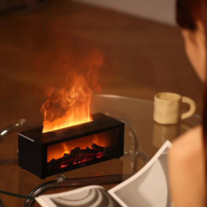 Skanto | FlameMist – Aromatherapy Humidifier with Flame Effect and LED Light