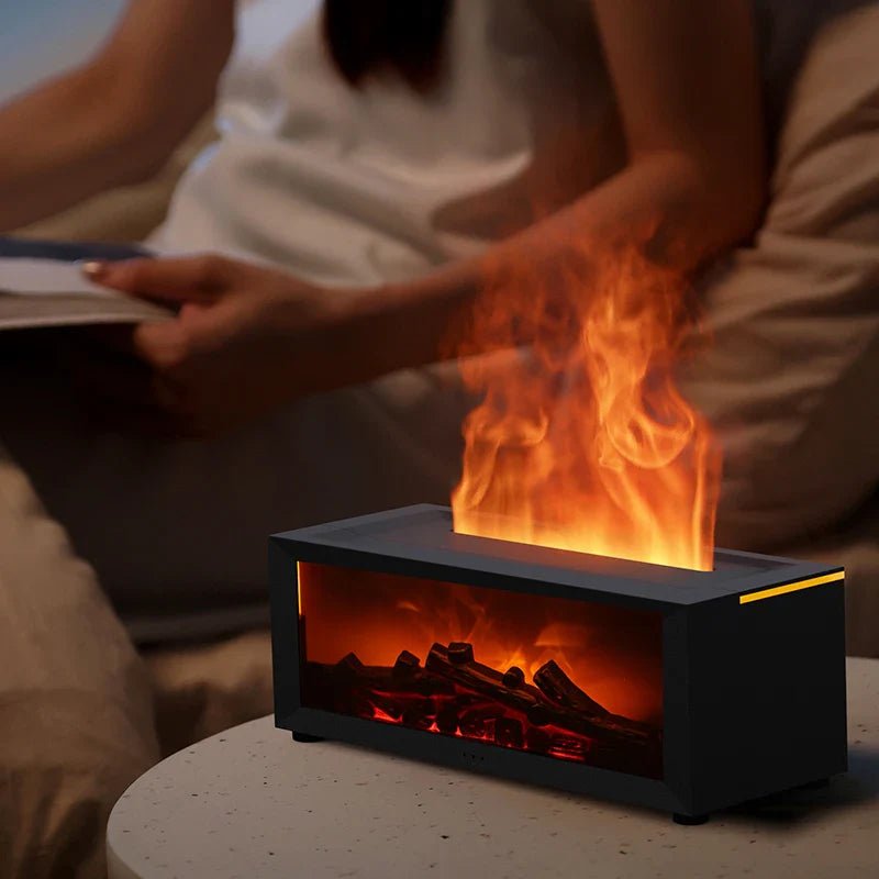 Skanto | FlameMist – Aromatherapy Humidifier with Flame Effect and LED Light