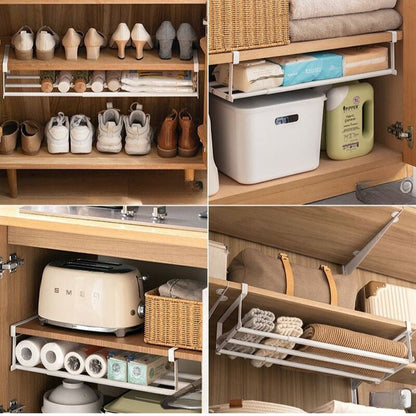 BowLift | FlexFit Shelf Extension – Adjustable Shoe Cabinet Organizer – Space-Saving Storage Solution – No-Tool Assembly – Fits 40–65 cm
