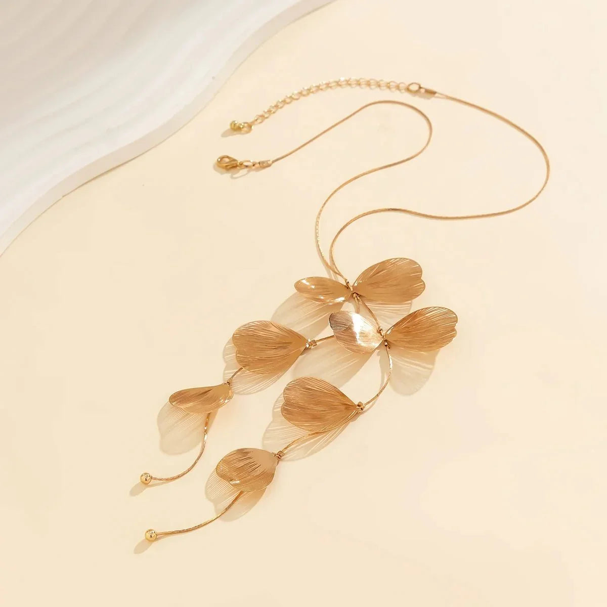BowLift | Floral Petals Lariat Tassel Necklace