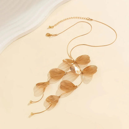 BowLift | Floral Petals Lariat Tassel Necklace