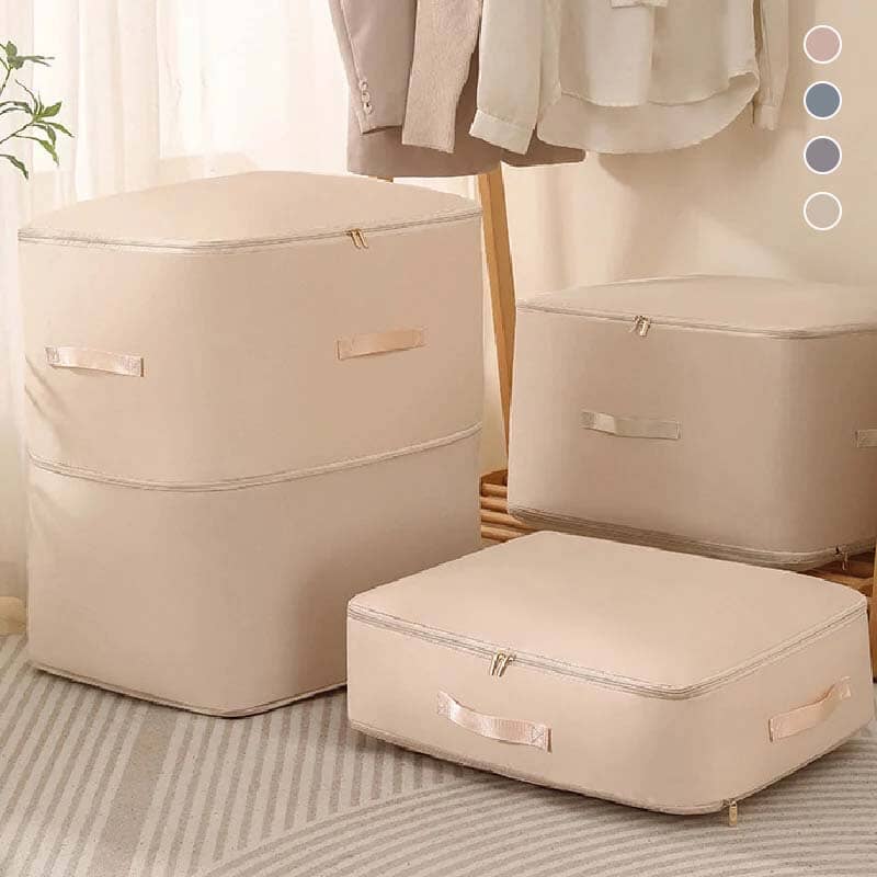 Extremely space-saving, self-compressing organizer