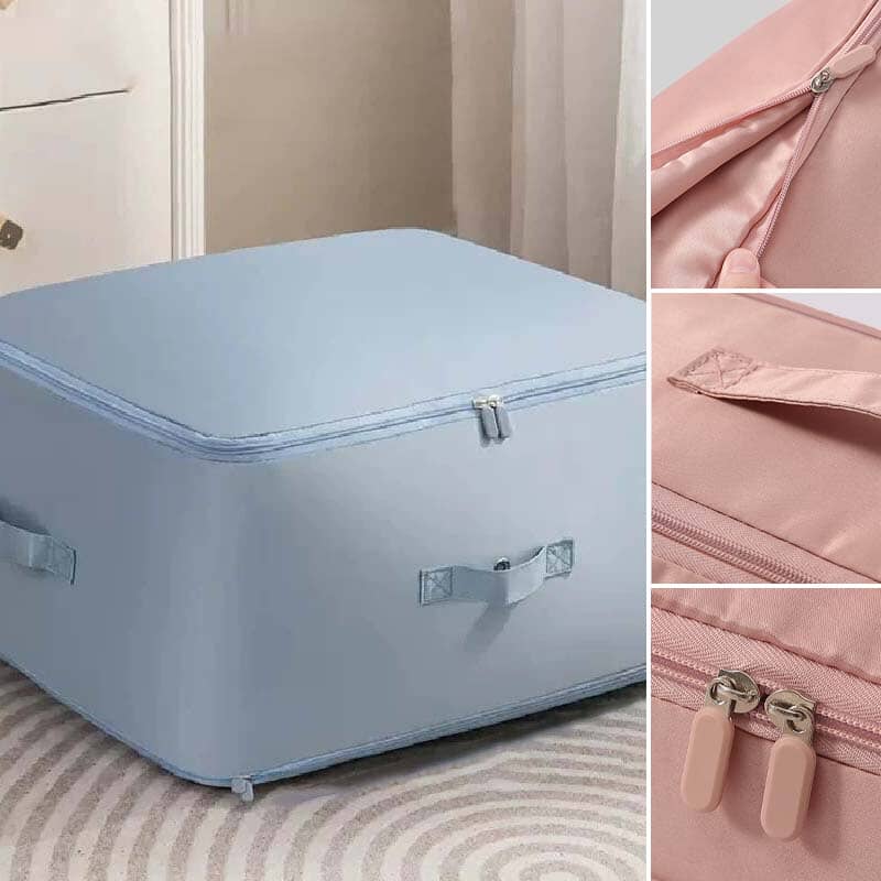 Extremely space-saving, self-compressing organizer