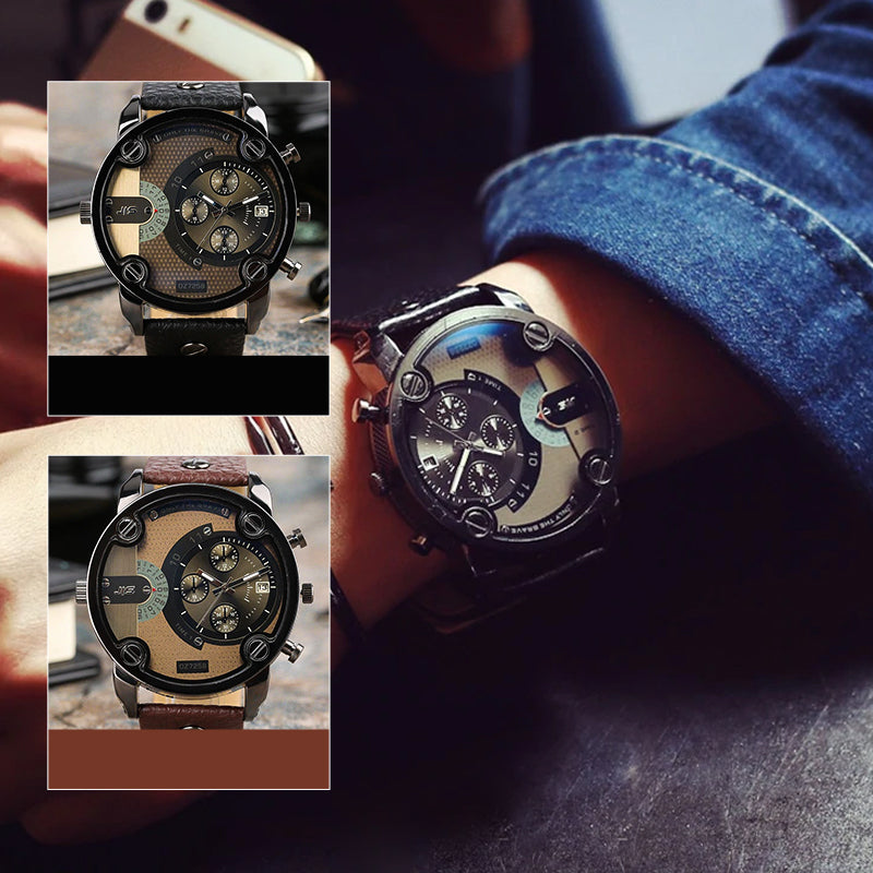 Skanto | Men's Fashion Large Dial Steel Bracelet Watch