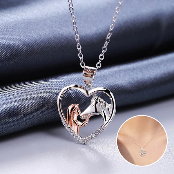 Girl and Horse Necklace
