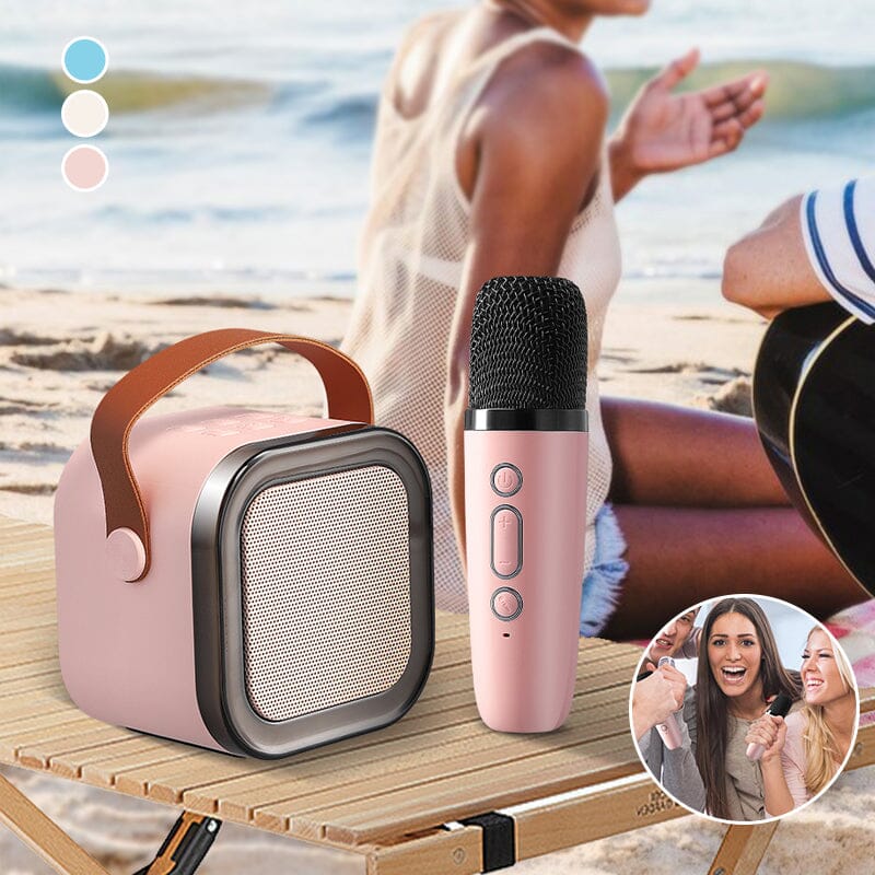 Mini Karaoke Machine with Wireless Microphones | Skanto