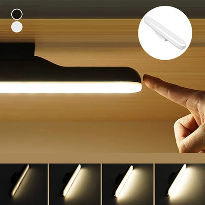 Magnetic rechargeable touch lamp with long battery life