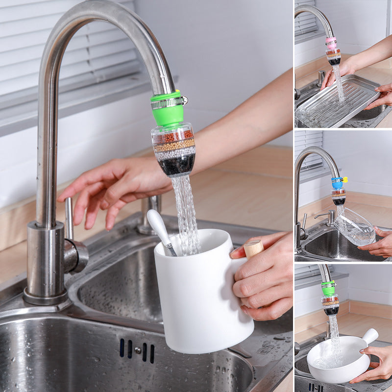 Multi-stage kitchen faucet filter