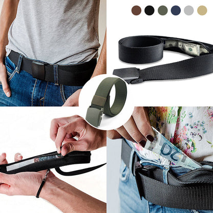 Anti-theft belt with hidden wallet | Bowlift