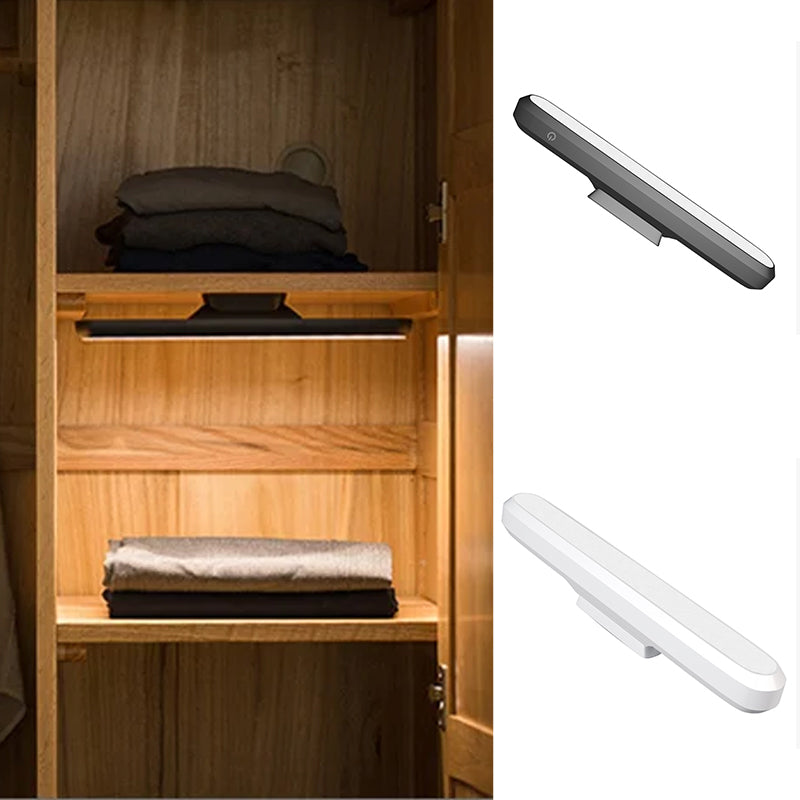 Magnetic rechargeable touch lamp with long battery life