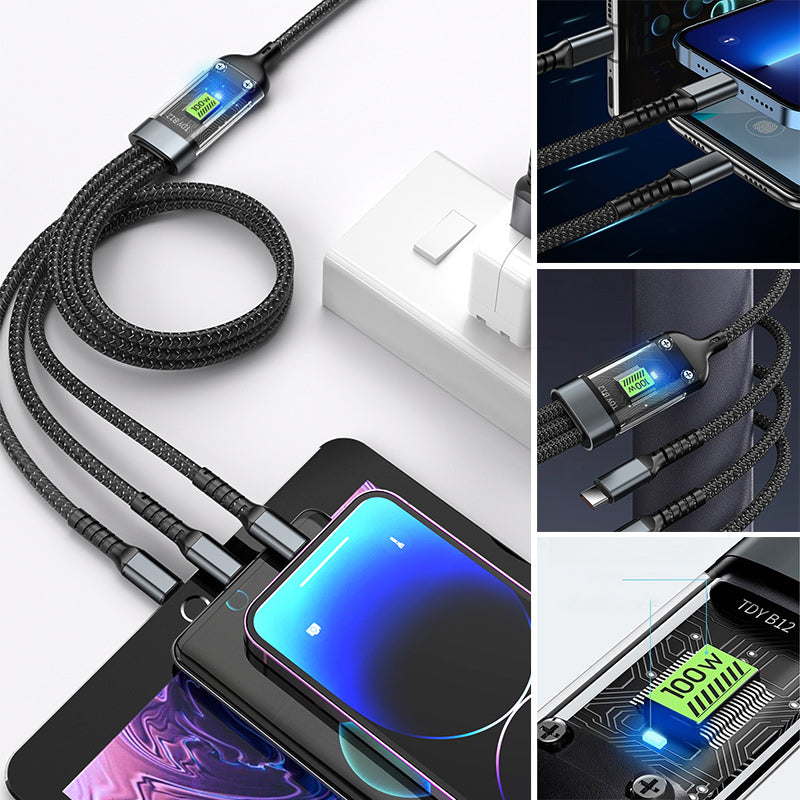 Super fast charging 3-in-1 data cable