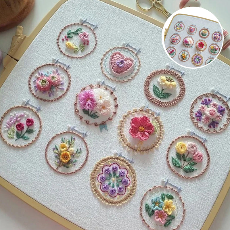 BowLift | Small Flower Frame Embroidery Kit