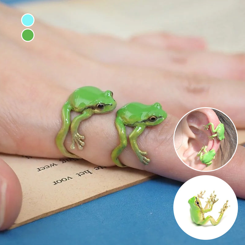 Skanto | Latest Tree Frog Ring Earrings