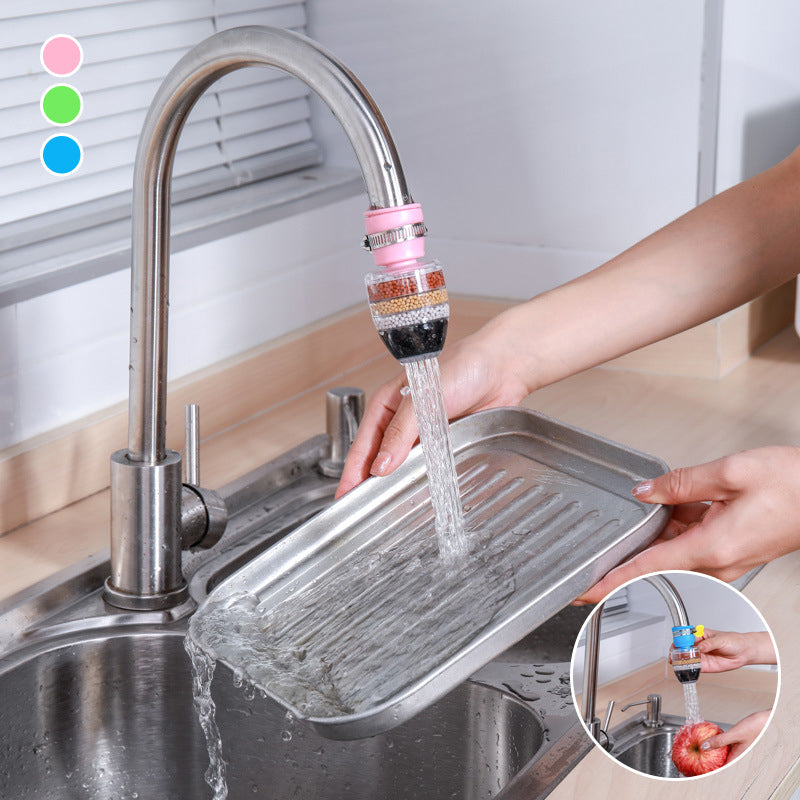 Multi-stage kitchen faucet filter