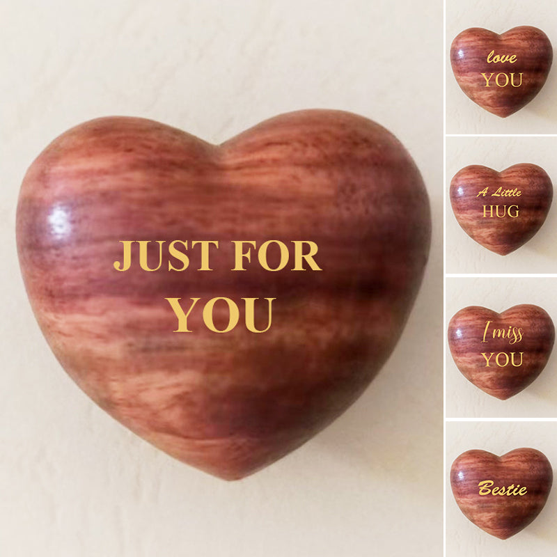 BowLift | Small Pocket Hug Wooden Heart Token