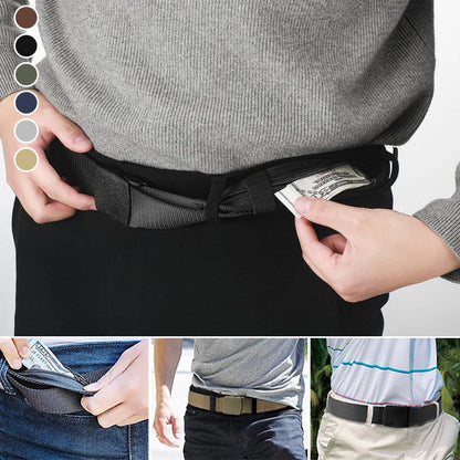 Anti-theft belt with hidden wallet | Bowlift