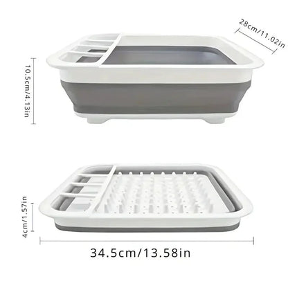 Foldable Dish Rack Kitchen Storage and Drain Tray for Tableware | Bowlift