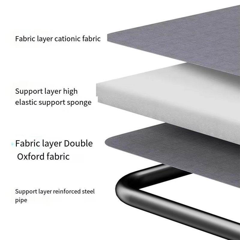 Folding Bed with Integrated Pillow and Side Pocket