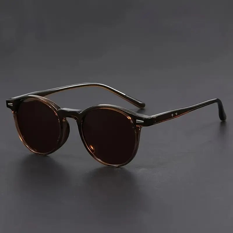 Skanto | Men's Sunglasses RetroView – Round Tortoiseshell Glasses with Lightweight Frame