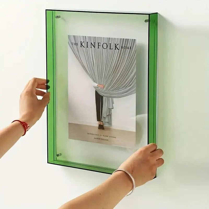 BowLift | Acrylic Photo Frame | Neon Minimalist Desk Display